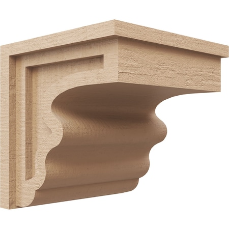 Ekena Millwork 10"W x 10"D x 10"H Wide Highland Rough Cedar Woodgrain TimberThane Corbel, Primed Tan CORUR10X10X10HLDRCPR